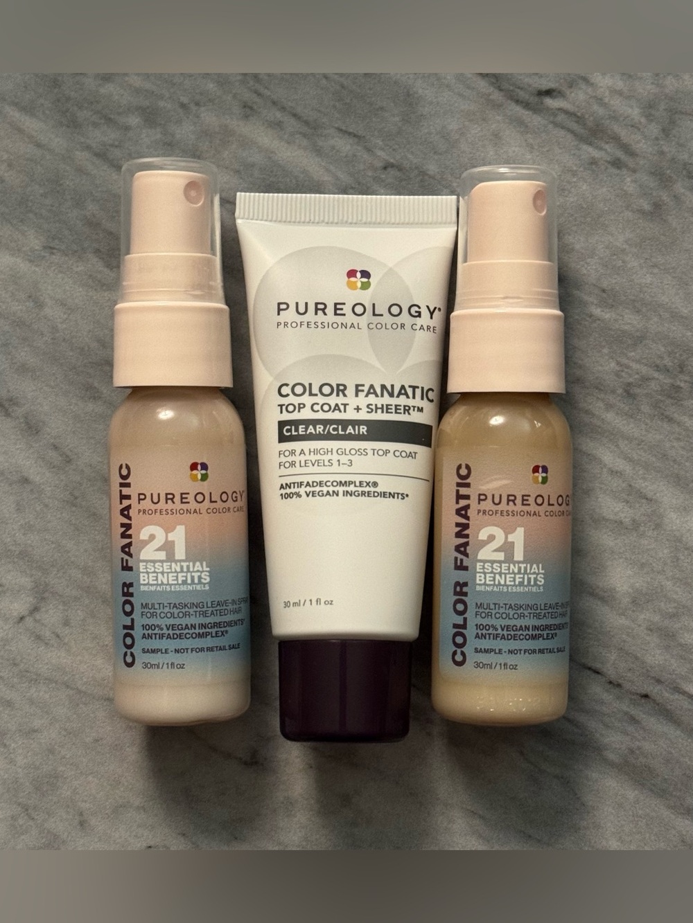 Pureology Color Fanatic Top Coat + Sheer & 21 Essential Benefits Leave-in Set